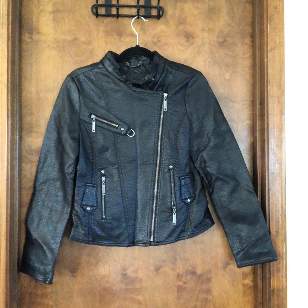 Faux Leather Motorcycle Jacket